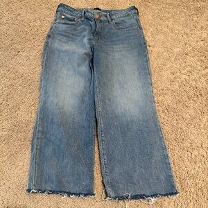 J. Crew Factory Curvy Wide Leg Crop Jeans Light Wash Size 29